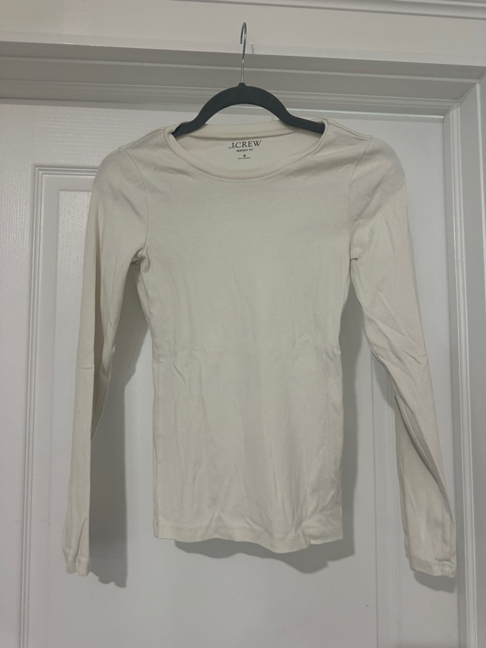 J. Crew Long Sleeve Crewneck Tee - Off-White